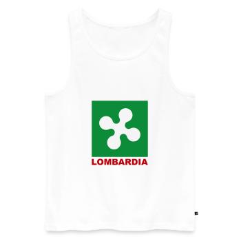 Lombardei Italien Sehenswürdigkeiten Tourismus Reisen - Männer Premium Bio Tank Top - Weiß - Vorne - AI Model Male 178 light (178cm)