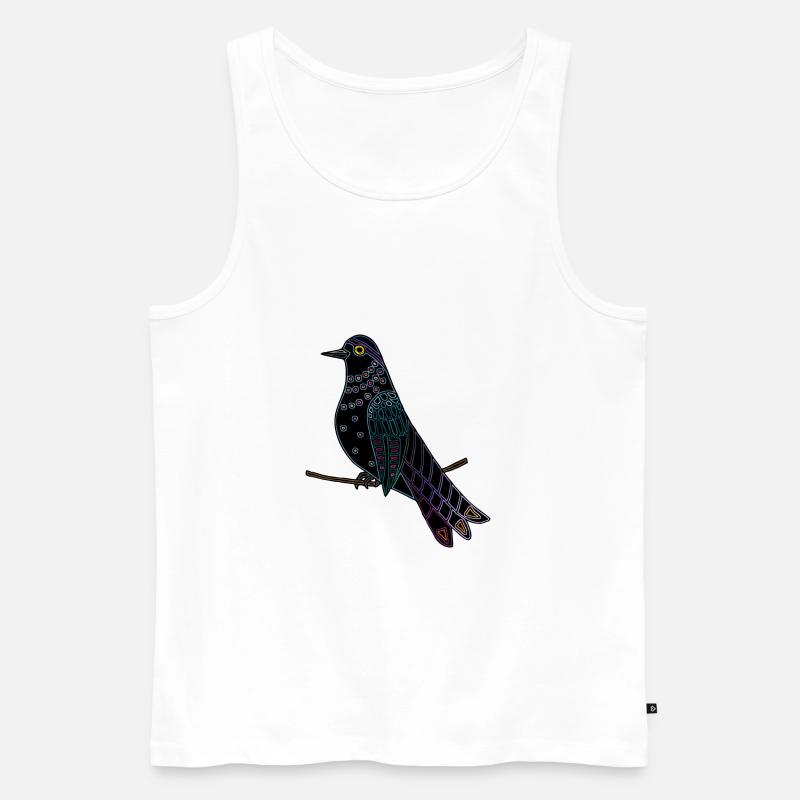 Vogel - Männer Premium Bio Tank Top - Weiß