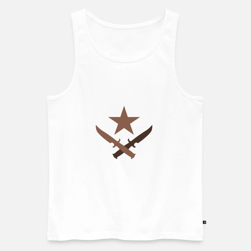 Terroristen - Männer Premium Bio Tank Top - Weiß