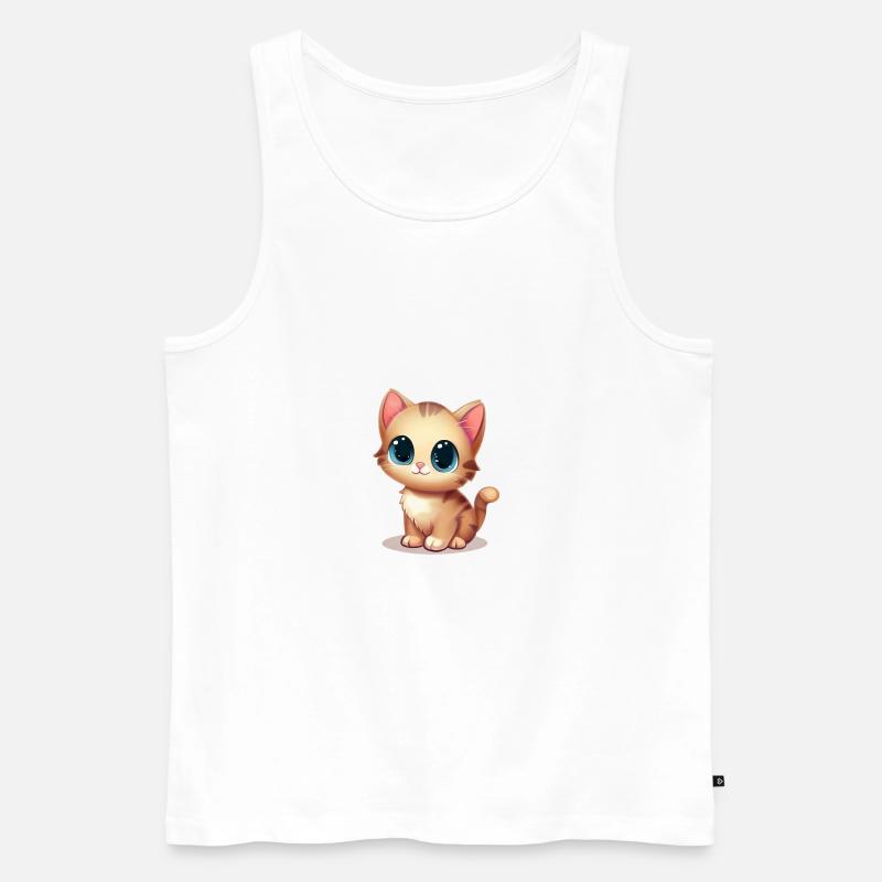 Kätzchen - Männer Premium Bio Tank Top - Weiß