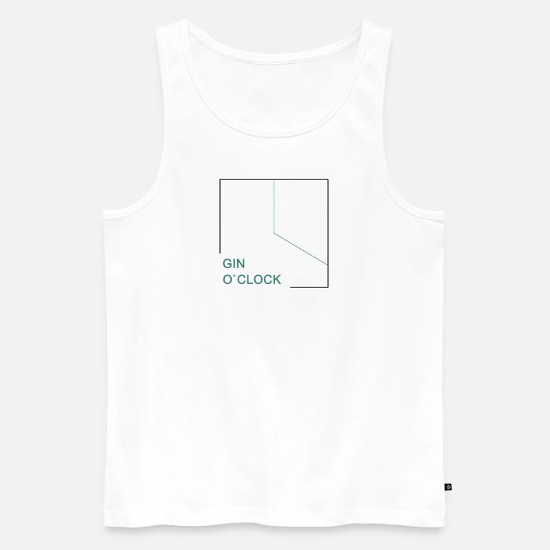 Gin O`Clock - Männer Premium Bio Tank Top - Weiß