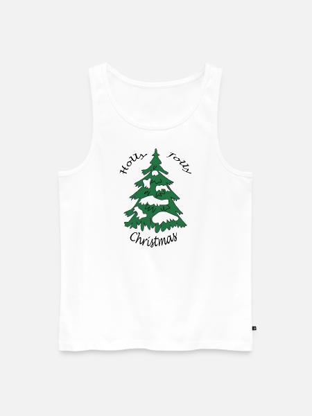 Holly Jolly Christmas - Men's Premium Organic Tank Top - white