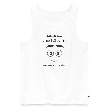 Untitled 1 - Männer Premium Bio Tank Top - Weiß - Vorne - Michal (187cm)