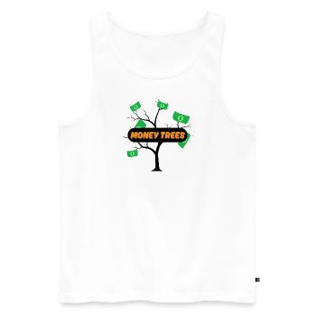 Money Trees - Männer Premium Bio Tank Top - Weiß - Vorne - Michal (187cm)