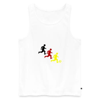Fussballer Fussball Germany - Männer Premium Bio Tank Top - Weiß - Vorne - AI Model Male 178 light (178cm)