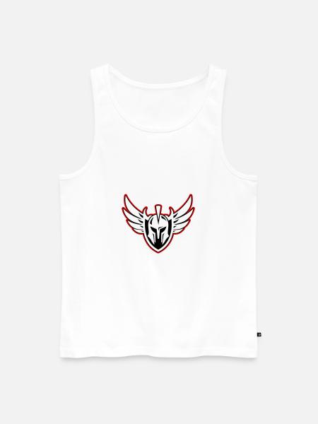 Spartan Warrior Helmet - Men's Premium Organic Tank Top - white
