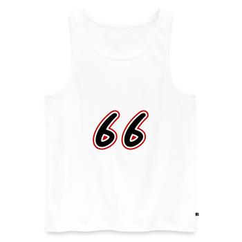 66 Number Symbol - Men's Premium Organic Tank Top - white - Front - AI Model Male 178 light (178cm)