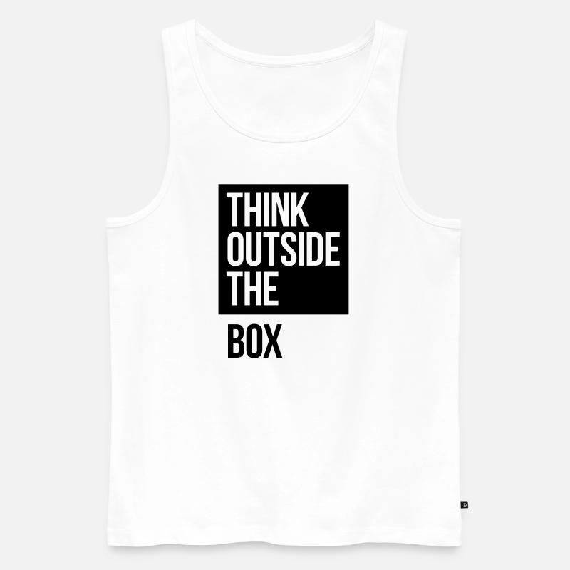 Think Outside The Box - Männer Premium Bio Tank Top - Weiß
