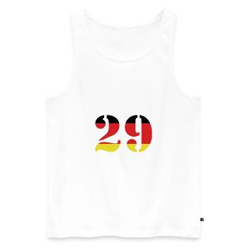 29 Numéro Jersey Allemagne - Débardeur bio Premium Homme - blanc - Devant - Michal (187cm)