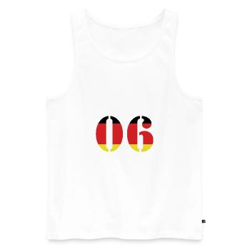 Maillot 6 numéros Allemagne - Débardeur bio Premium Homme - blanc - Devant - AI Model Male 178 light (178cm)