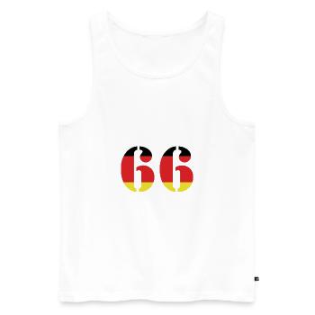 66 Numéro Jersey Allemagne - Débardeur bio Premium Homme - blanc - Devant - Michal (187cm)