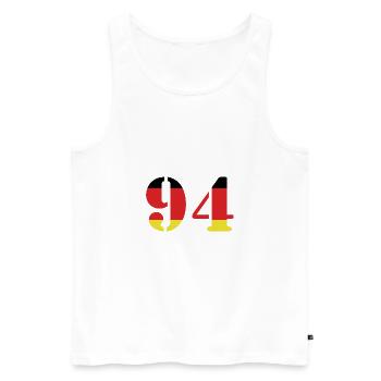 94 Numéro Jersey Allemagne - Débardeur bio Premium Homme - blanc - Devant - Michal (187cm)
