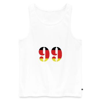 99 Numéro Jersey Allemagne - Débardeur bio Premium Homme - blanc - Devant - Michal (187cm)