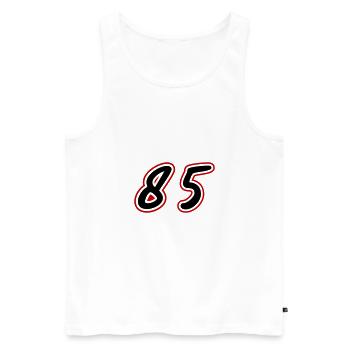 85 Number Symbol - Men's Premium Organic Tank Top - white - Front - Michal (187cm)