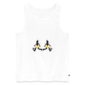 Footballers Germany Champion - Men's Premium Organic Tank Top - white - Front - Michal (187cm)