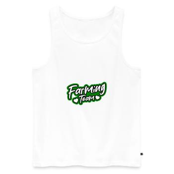 Équipe agricole - Débardeur bio Premium Homme - blanc - Devant - Michal (187cm)