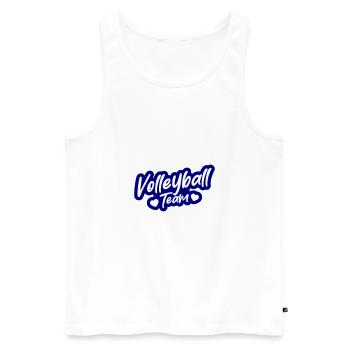 Équipe de volley-ball - Débardeur bio Premium Homme - blanc - Devant - Michal (187cm)