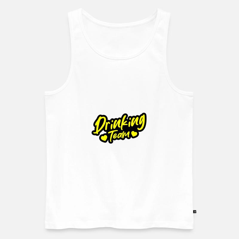 Drinking Team - Männer Premium Bio Tank Top - Weiß