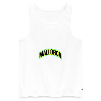 Mallorca Font - Men's Premium Organic Tank Top - white - Front - AI Model Male 178 light (178cm)