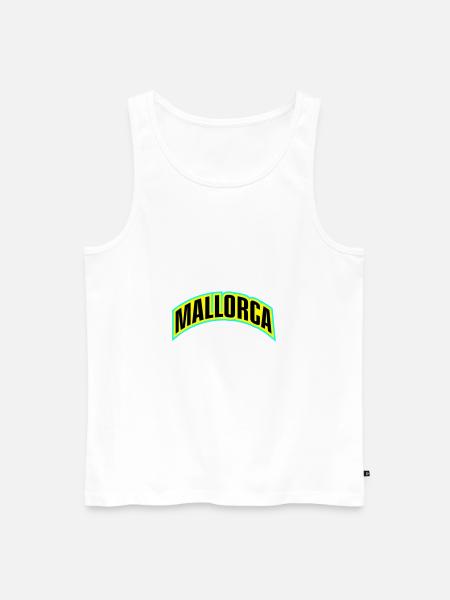 Mallorca Font - Men's Premium Organic Tank Top - white