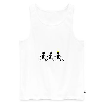 Joueur de club de l’équipe de football - Débardeur bio Premium Homme - blanc - Devant - AI Model Male 178 light (178cm)