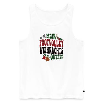 Footvolley Weihnachten Outfit Footvolleyspieler - Männer Premium Bio Tank Top - Weiß - Vorne - Michal (187cm)