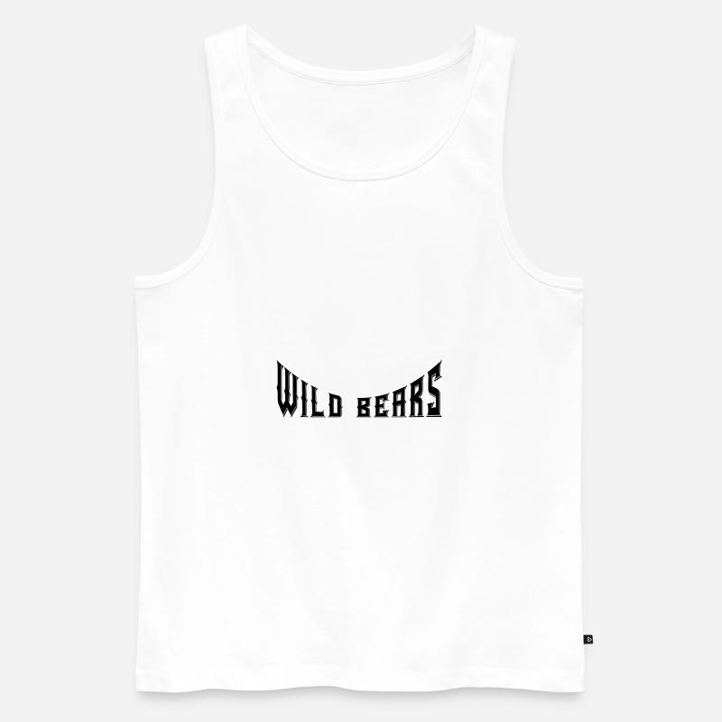 Wild Bears - Männer Premium Bio Tank Top - Weiß