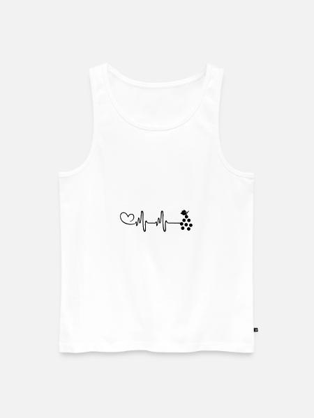 Grapes Pulse Heart - Men's Premium Organic Tank Top - white