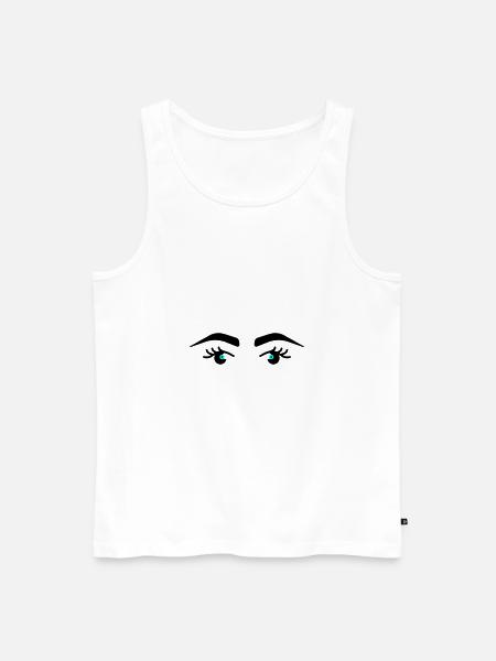 Eyes Eyebrows - Men's Premium Organic Tank Top - white