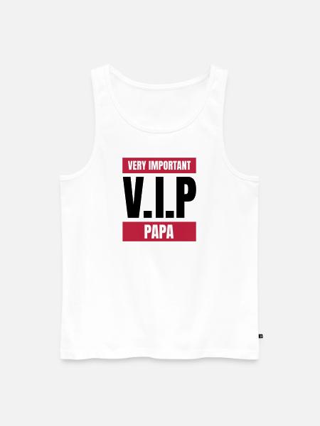 VERY IMPORTANT PAPA - Men's Premium Organic Tank Top - white