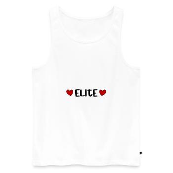 Elite Heart - Men's Premium Organic Tank Top - white - Front - AI Model Male 178 light (178cm)