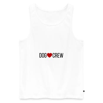 Dog Crew Herz - Männer Premium Bio Tank Top - Weiß - Vorne - AI Model Male 178 light (178cm)