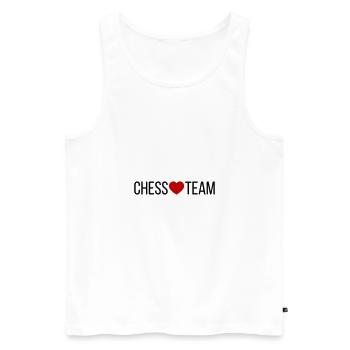 Chess Team Heart - Men's Premium Organic Tank Top - white - Front - Michal (187cm)