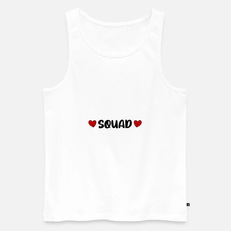 Squad Herz - Männer Premium Bio Tank Top - Weiß