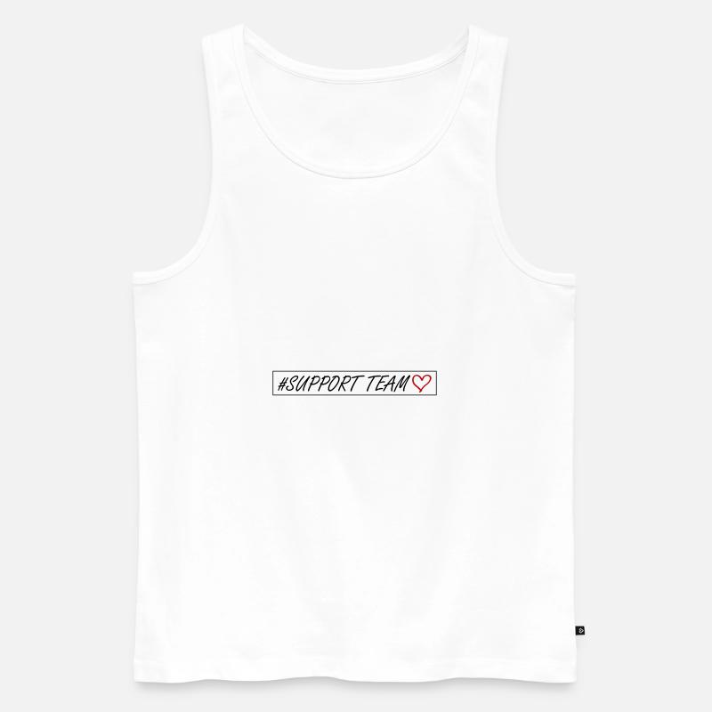 Support Team Herz - Männer Premium Bio Tank Top - Weiß