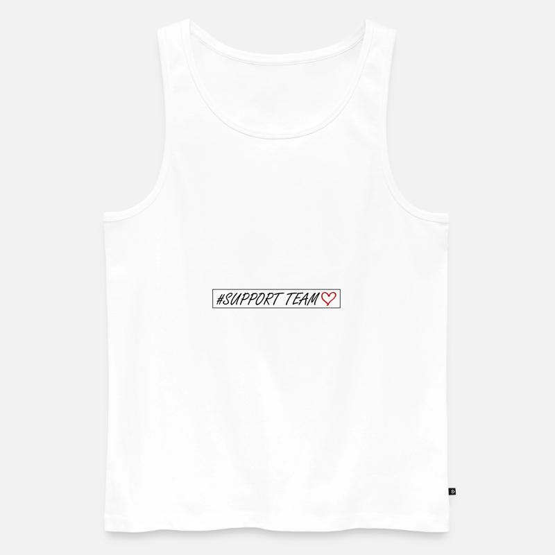Support Team Herz - Männer Premium Bio Tank Top - Weiß