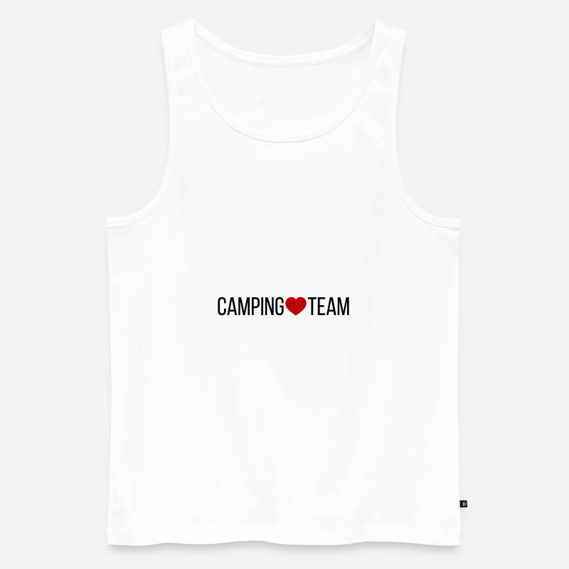 Camping Team Herz - Männer Premium Bio Tank Top - Weiß