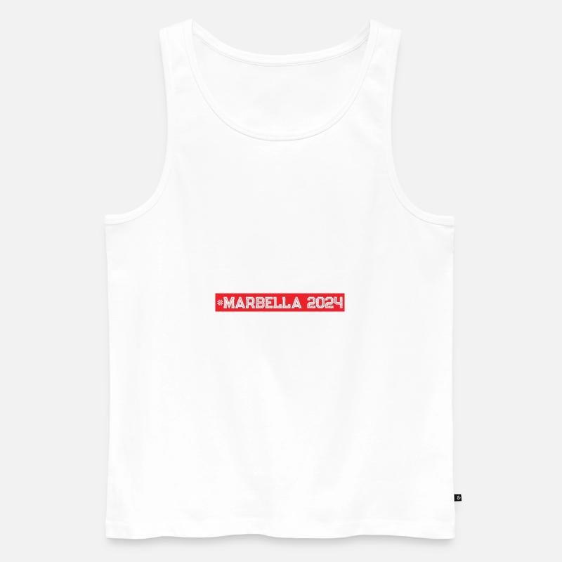 Marbella 2024 - Männer Premium Bio Tank Top - Weiß