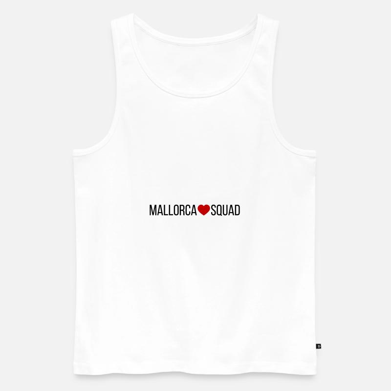 Mallorca Squad Herz - Männer Premium Bio Tank Top - Weiß