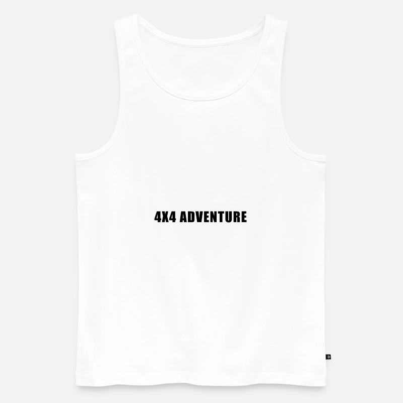4x4 Adventure - Männer Premium Bio Tank Top - Weiß