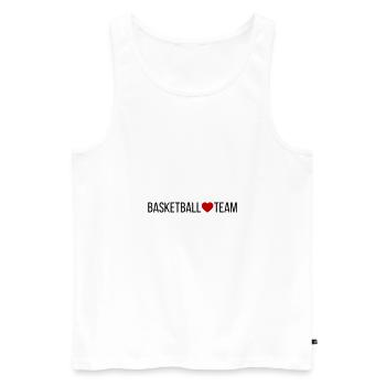 Basketball Team Heart - Men's Premium Organic Tank Top - white - Front - Michal (187cm)