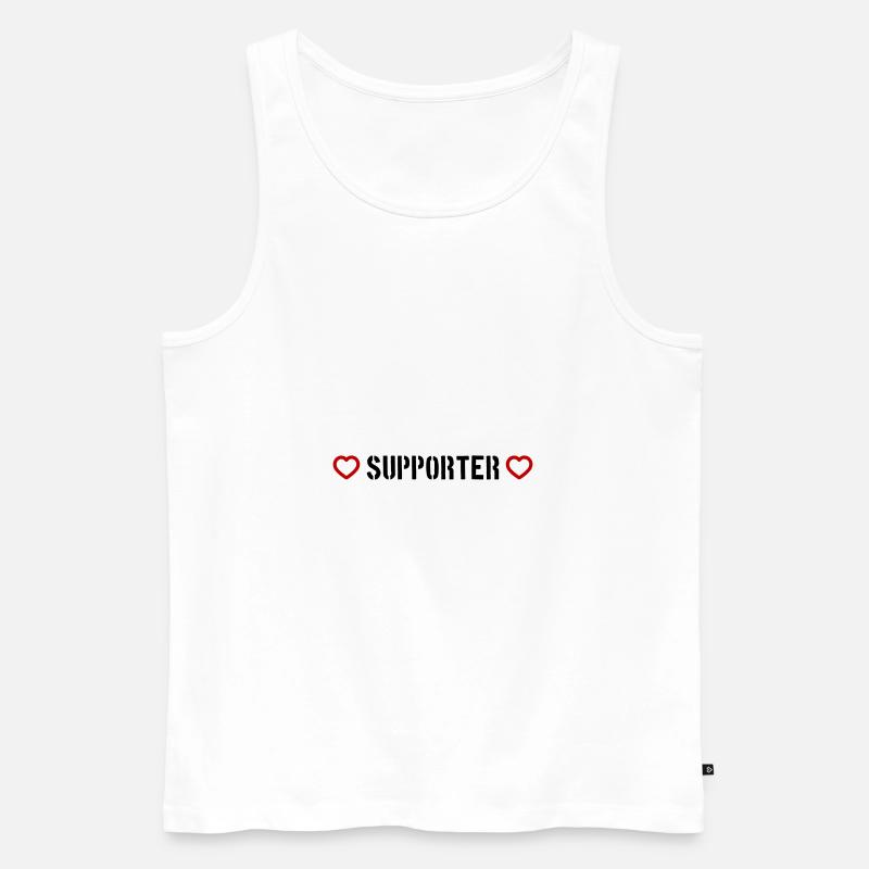 Supporter Herz - Männer Premium Bio Tank Top - Weiß