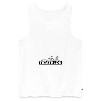 Triathlon - Men's Premium Organic Tank Top - white - Front - Michal (187cm)