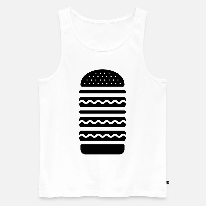 Big Burger Küche - Männer Premium Bio Tank Top - Weiß