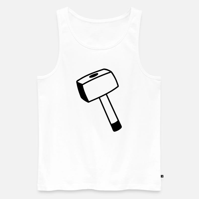Hammer - Männer Premium Bio Tank Top - Weiß