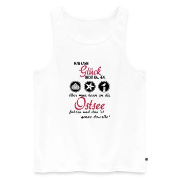 Glück Ostsee - Männer Premium Bio Tank Top - Weiß - Vorne - Michal (187cm)