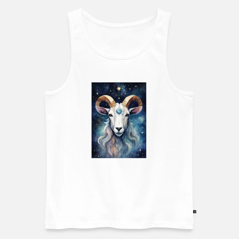 Sternzeichen Steinbock02 - Männer Premium Bio Tank Top - Weiß