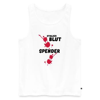 Stolzer Blutspender Blut Spende Geschenk Medizin - Männer Premium Bio Tank Top - Weiß - Vorne - AI Model Male 178 light (178cm)