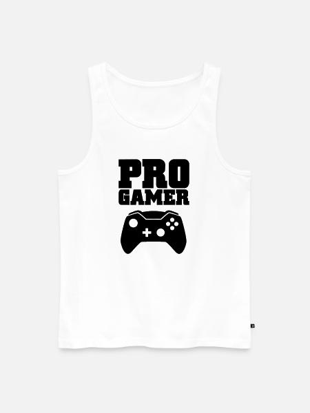 pro gamer - Men's Premium Organic Tank Top - white