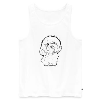 Malteser - Männer Premium Bio Tank Top - Weiß - Vorne - AI Model Male 178 light (178cm)